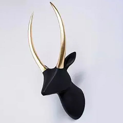 Hirsch-Wandskulptur<br> Designer-Wanddekoration