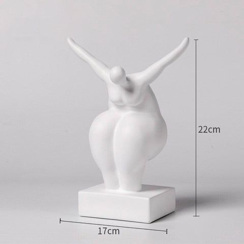 Frauenstatue<br> Skulptur einer dicken Frau