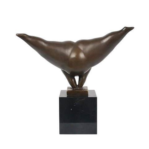Bronzeskulptur Frau rund 22 cm