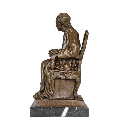 Bronzeskulptur<br> Voltaire 35 cm