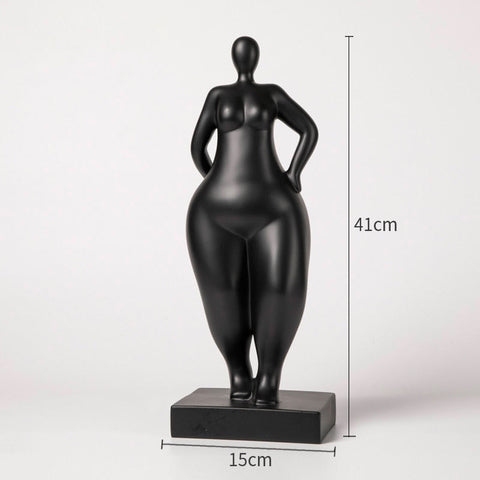 Frauenstatue<br> Skulptur einer dicken Frau