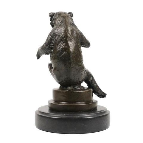 Tierische Bronzeskulptur<br> Bär 22 cm