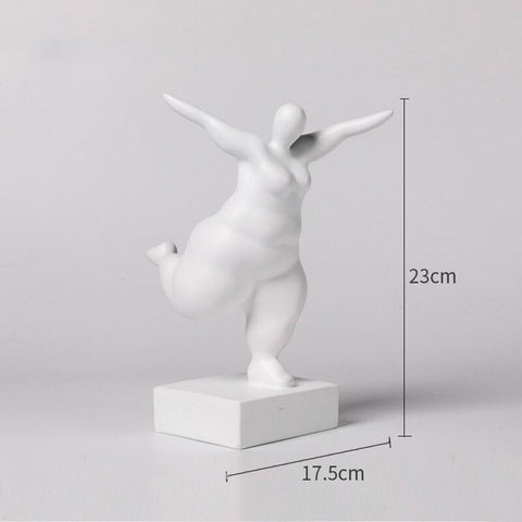 Frauenstatue<br> Skulptur einer dicken Frau