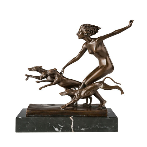 Bronzestatue Diana die Jägerin