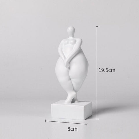 Frauenstatue<br> Skulptur einer dicken Frau