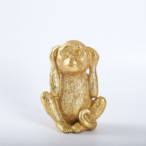 Gorilla-Statue<br> Die 3 Affen der Weisheit Deko 14 cm