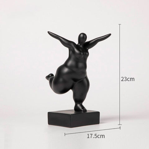 Frauenstatue<br> Skulptur einer dicken Frau
