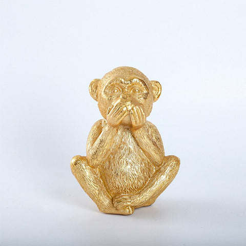 Gorilla-Statue<br> Die 3 Affen der Weisheit Deko 14 cm