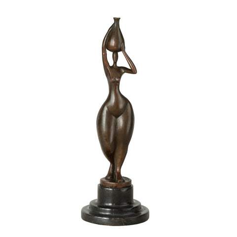 Bronzeskulptur<br> Afrikanische Bronzestatue 30 cm