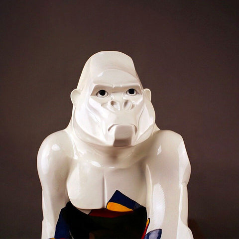 Luxuriöse Gorilla-Statue 50 cm