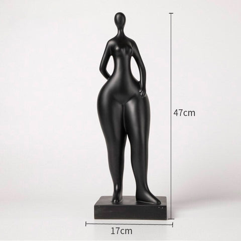 Frauenstatue<br> Skulptur einer dicken Frau