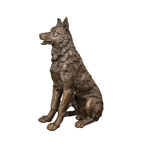 Bronzene Tierskulptur<br> Hund 20 cm