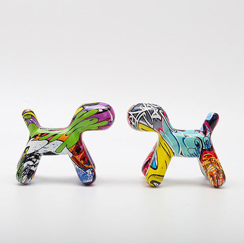 Hundestatue<br> Graffiti-Dekoration