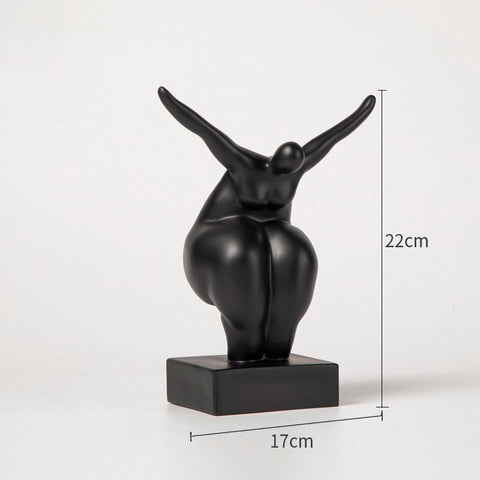 Frauenstatue<br> Skulptur einer dicken Frau
