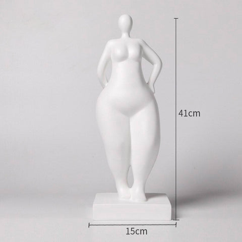 Frauenstatue<br> Skulptur einer dicken Frau