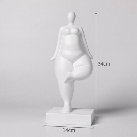 Frauenstatue<br> Skulptur einer dicken Frau