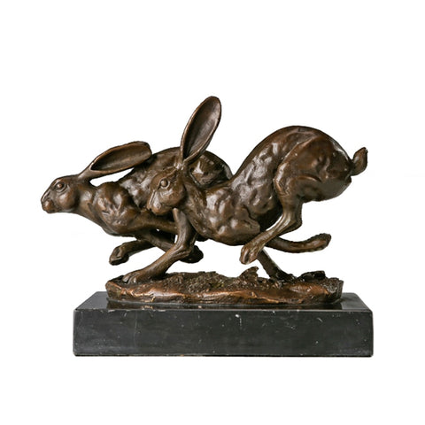 Bronzene Hasenskulptur