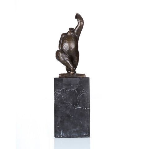 Bronzeskulptur<br> Bronzestatue Frau rund 28 cm