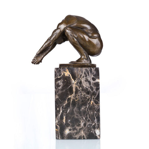 Moderne Bronzeskulptur<br> „Der Taucher“