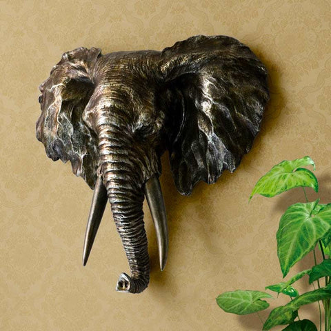 Elefanten-Wandskulptur<br> Wohnzimmer-Wanddekoration
