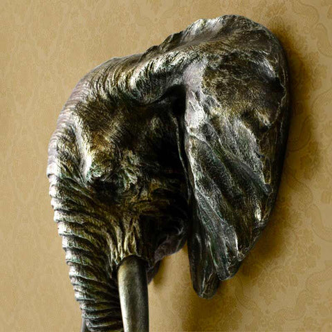 Elefanten-Wandskulptur<br> Wohnzimmer-Wanddekoration