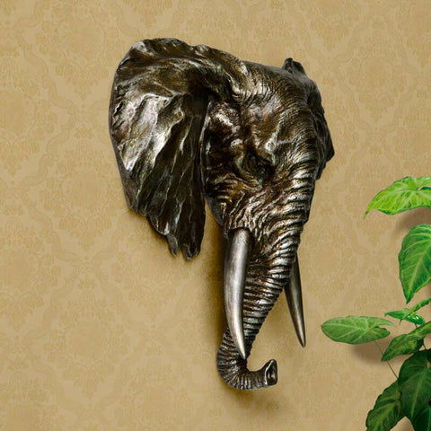 Elefanten-Wandskulptur<br> Wohnzimmer-Wanddekoration