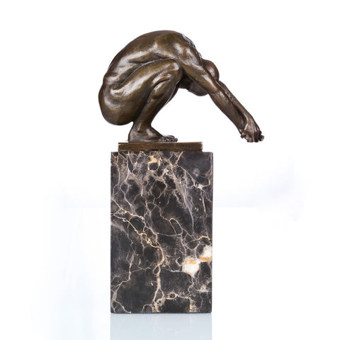 Moderne Bronzeskulptur<br> „Der Taucher“