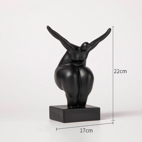 Frauenstatue<br> Skulptur einer dicken Frau