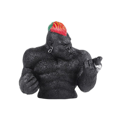 Gorilla-Statue aus Harz<br> Schwarz