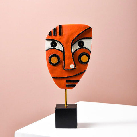 Abstrakte Skulptur<br> Abstrakte Gesichtsdekoration 23 cm