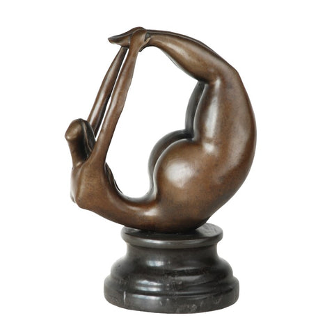 Bronzeskulptur<br> Bronzestatue Liegende Frau 20 cm