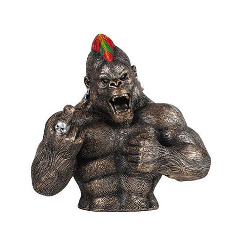 Gorilla-Statue aus Harz<br> Schwarz