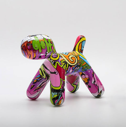 Hundestatue<br> Graffiti-Dekoration