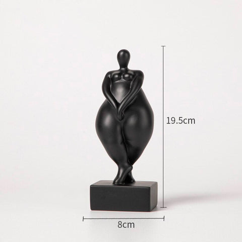 Frauenstatue<br> Skulptur einer dicken Frau