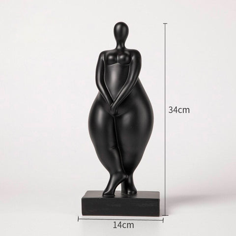Frauenstatue<br> Skulptur einer dicken Frau