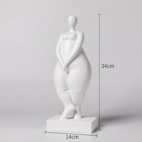 Frauenstatue<br> Skulptur einer dicken Frau