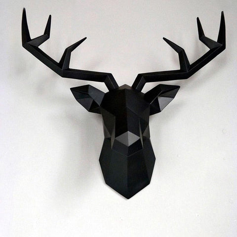 Hirsch-Wandskulptur<br> Origami-Wanddekoration
