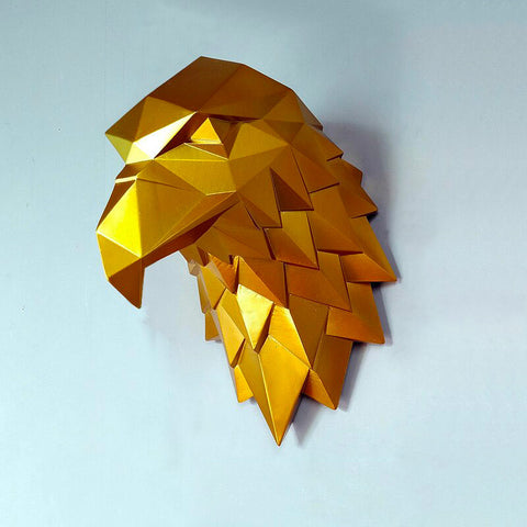 Adler-Wandskulptur<br> Schwarze Wanddekoration