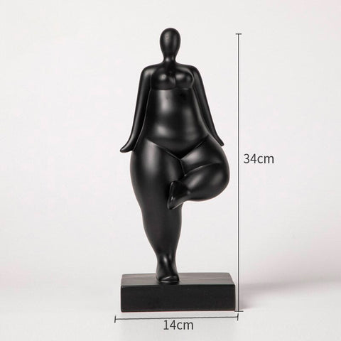 Frauenstatue<br> Skulptur einer dicken Frau
