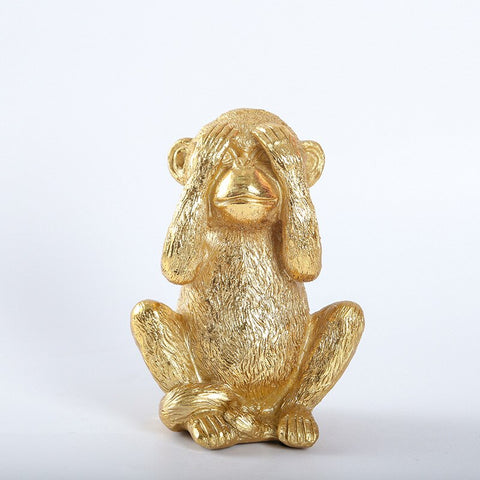 Gorilla-Statue<br> Die 3 Affen der Weisheit Deko 14 cm