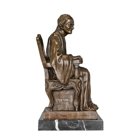 Bronzeskulptur<br> Voltaire 35 cm