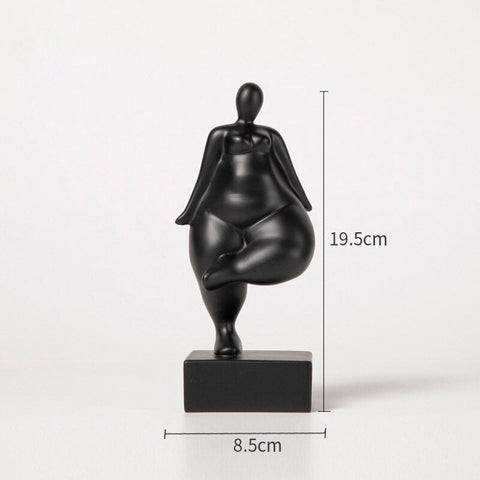 Frauenstatue<br> Skulptur einer dicken Frau