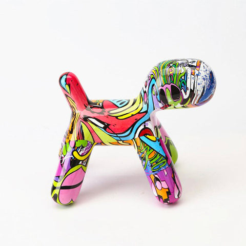 Hundestatue<br> Graffiti-Dekoration