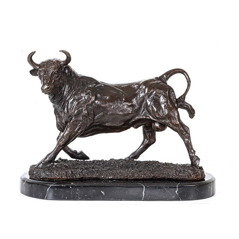 Bronzeskulptur<br> Bulle 28 cm