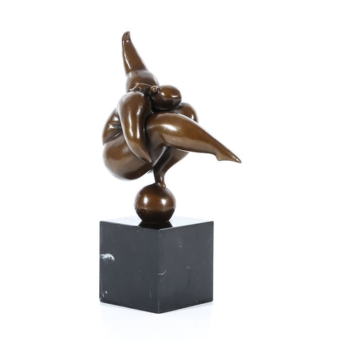 Bronzestatue, Nachbildung einer Botero-Skulptur, 27 cm