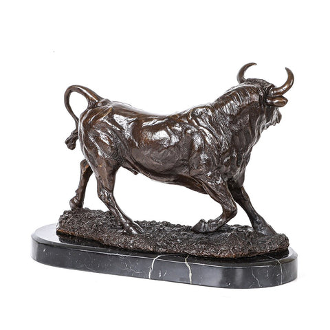 Bronzeskulptur<br> Bulle 28 cm
