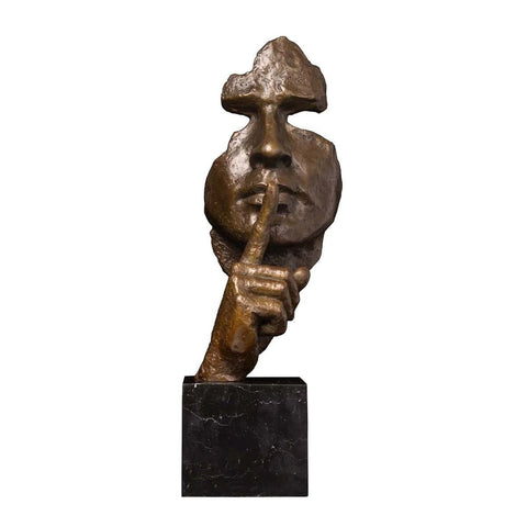 Bronzeskulptur<br> Schweigestatue 50 cm