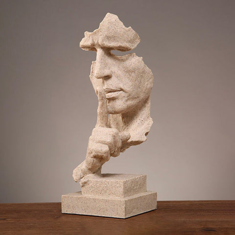 Mannstatue<br> Zeitgenössische Gesichtsskulptur