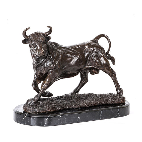 Bronzeskulptur<br> Bulle 28 cm