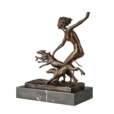 Bronzestatue Diana die Jägerin